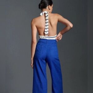 Maeve by Anthropologie Women Pants BLUE Linen Colette 26p petite